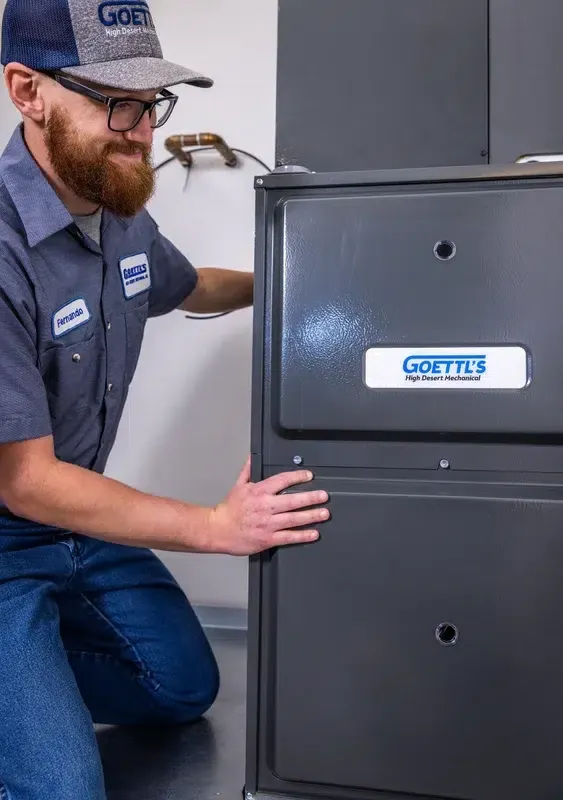 Goettl's tech installing new furnace – Prescott Valley AZ